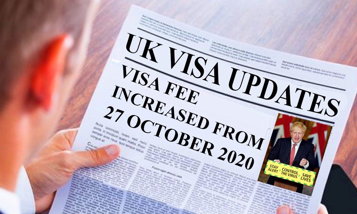 INCREASED IMMIGRATION HEALTH SURCHARGE FROM 27 OCTOBER 2020