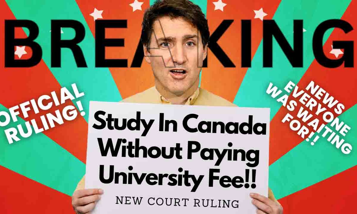 Canada Study Permit Applications Do Not Require Any Payment of Tuition Fees