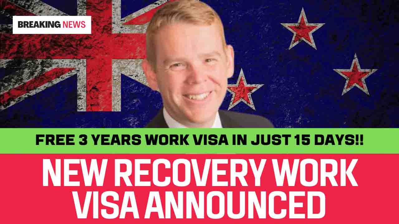 New Zealand launches a New Recovery Visa for Overseas Workers Visa in 7 Days Zero Fees No IELTS